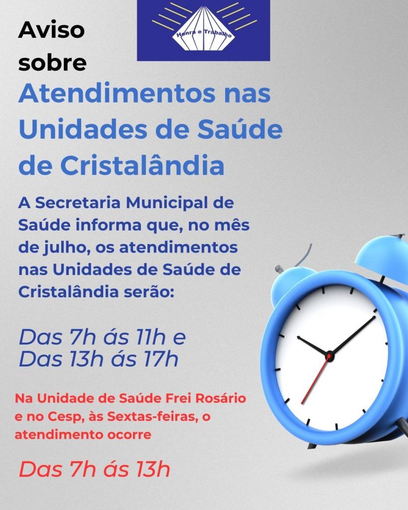 Comunicado - funcionamento das unidades de saúde